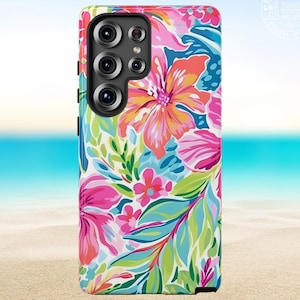 Waikiki Tough Case for Galaxy | Vibrant and Tropical Phone Case | Galaxy Models S25, S24, S23, S22, S21, S20, S10, Plus, Ultra, FE, E