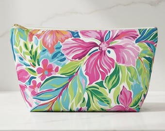 Waikiki Accessory Pouch w T-Bottom | Makeup bag | Cosmetic bag | Cute Pouch | Makeup Storage | Beach Pouch | Toiletry Bag | Travel Pouch