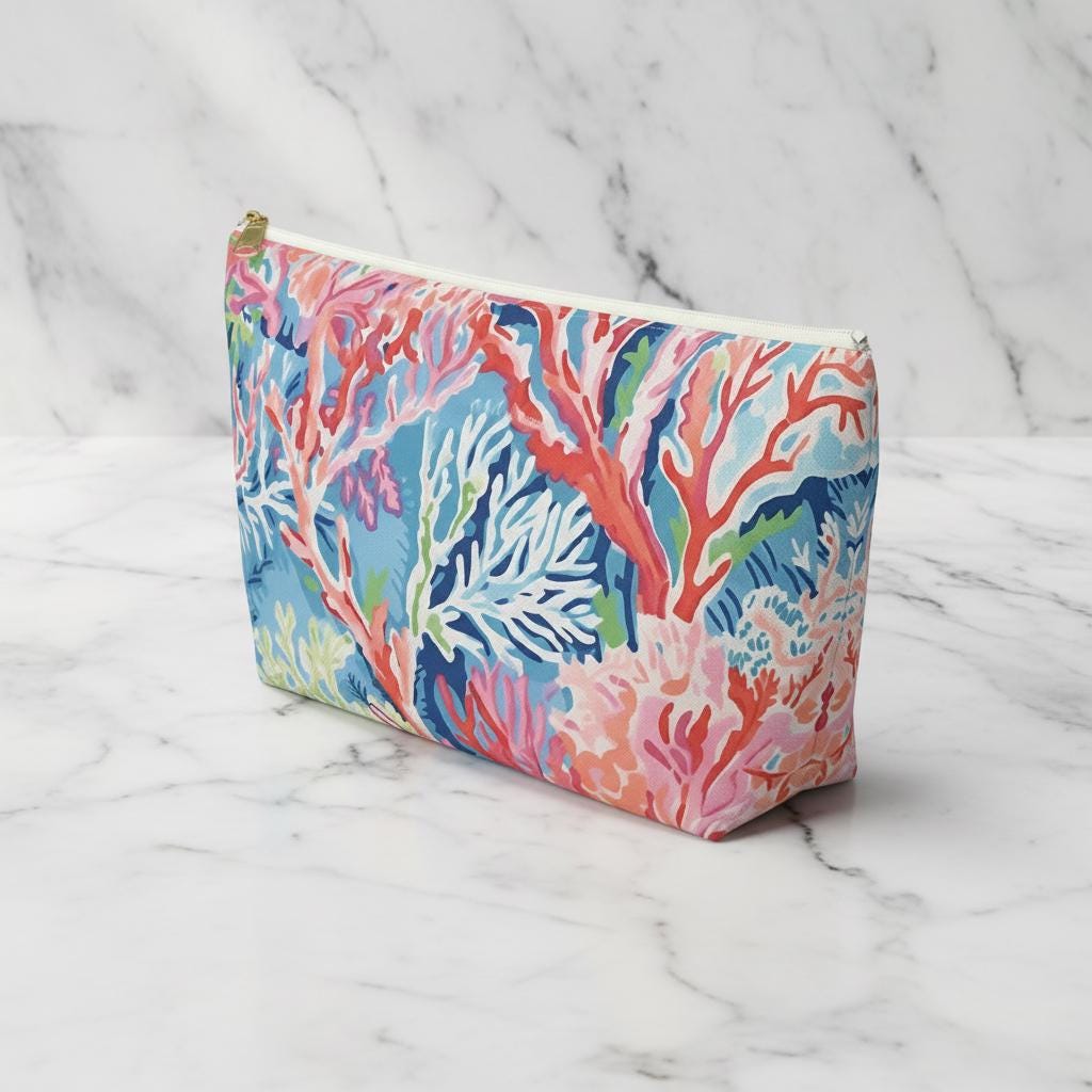 Lilly Pulitzer Make-up-Tasche – Großes Reise-Kulturbeutel Mit Reißverschluss, Limonade-Design