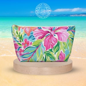 Waikiki Accessory Pouch w T-Bottom | Makeup bag | Cosmetic bag | Cute Pouch | Makeup Storage | Beach Pouch | Toiletry Bag | Travel Pouch
