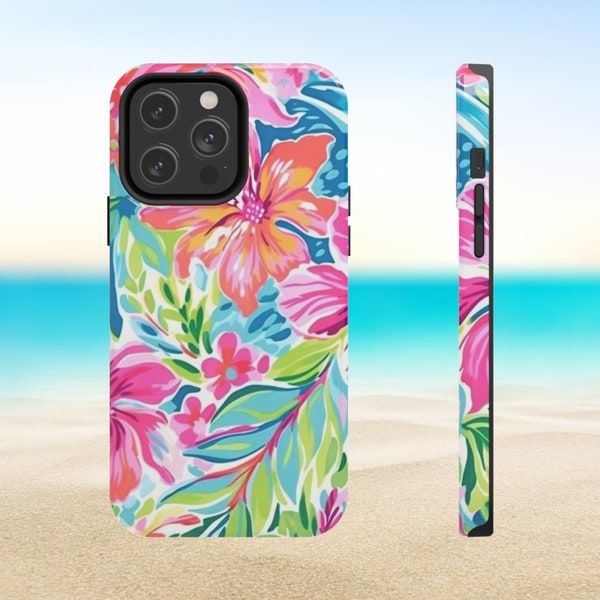 Waikiki Case for iPhone | Vibrant and Tropical Phone Case | iPhone Models 15, 14, 13, 12, 11, X, Xr, Xs, 8, 7, Se, Pro, Pro Max, Mini, Plus