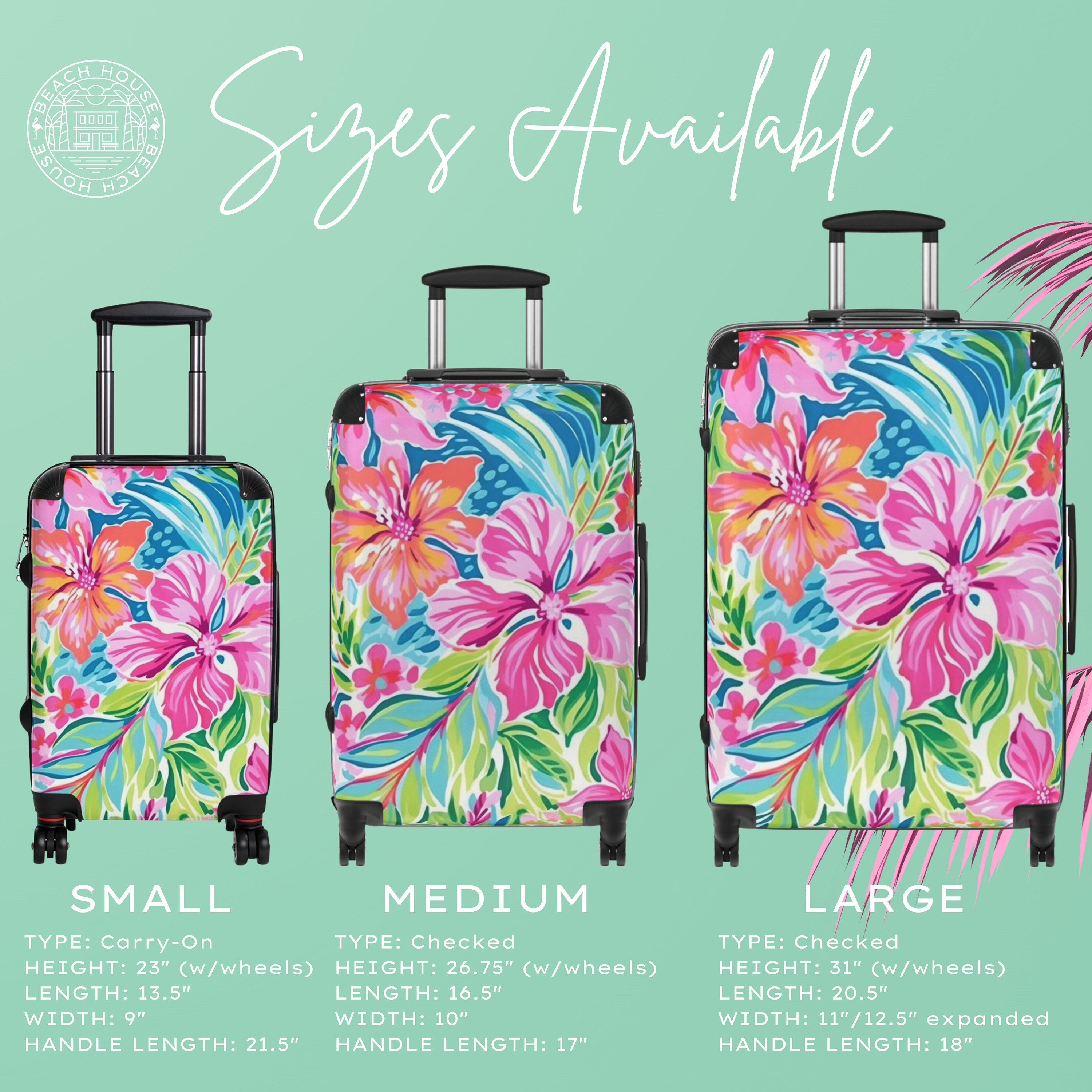 Waikiki Suitcase, Hard Side Luggage, Roller Suitcase W/spinner Wheels