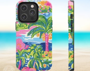 Kiawah iPhone Tough Case | Vibrant and Tropical Phone Case | iPhone Models 15, 14, 13, 12, 11, X, Xr, Xs, 8, 7, Se, Pro, Pro Max, Mini, Plus