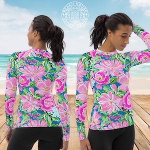 Madeira Family Rash Guard Shirt, Tropical Swim Shirt, Matching Sun Shirt, Kids Rash Guard, Womens rash guard, UPF50+ Sun Protection