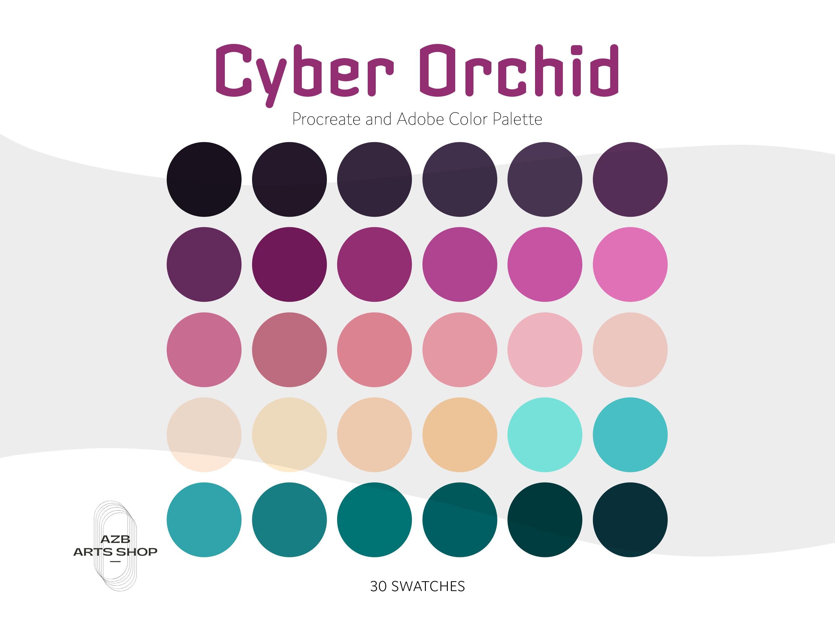 Anime Kawaii Manga Cyber Aesthetic Color Palettes for Procreate + Adobe ...