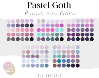 Pastel Goth Procreate Color Palette Bundle | Color Palette for Procreate | Procreate Swatches | iPad Art | iPad Procreate | Digital Download