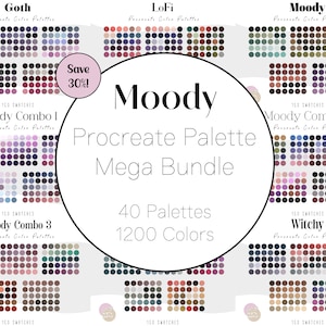 Moody Dark Procreate Color Palette MEGA BUNDLE | Color Palette for Procreate | Procreate Swatches | iPad Art | Procreate | Digital Download
