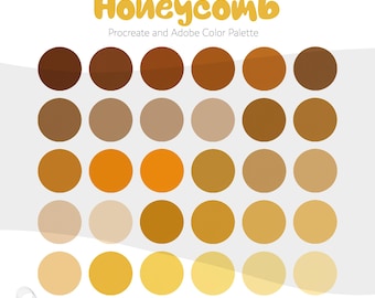 Honingraatkleurenpalet | 30 Procreate- en Adobe-stalen (digitale download)