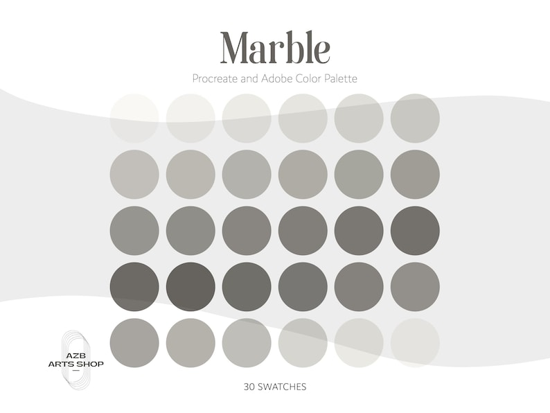 Elegant Neutral Procreate + Adobe Color Palette Bundle, Swatches, Color ...