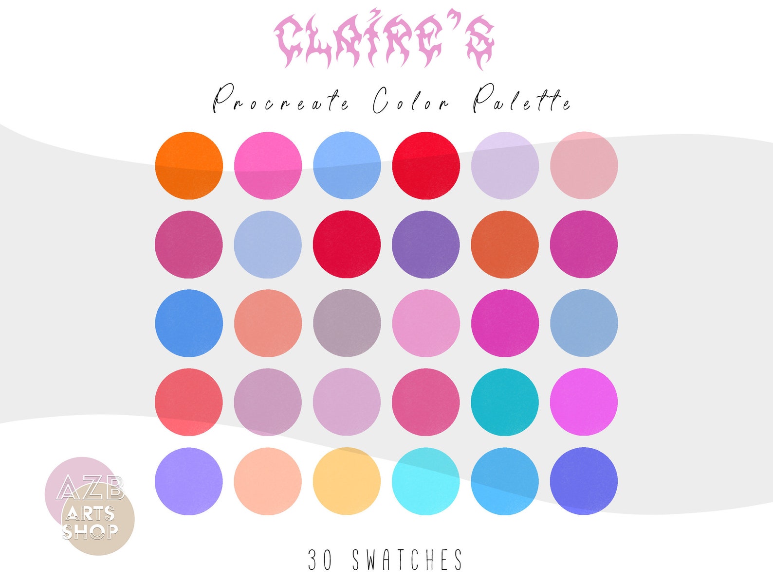 Y2K Procreate Color Palette Bundle Color Palette for Procreate ...