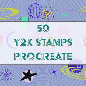 Y2K Procreate Stamps | 50 Procreate Stamps | Procreate | Stamps | Y2K Stamps | Weird Y2K Angel Procreate | Digital Brushes | Digital Stamps