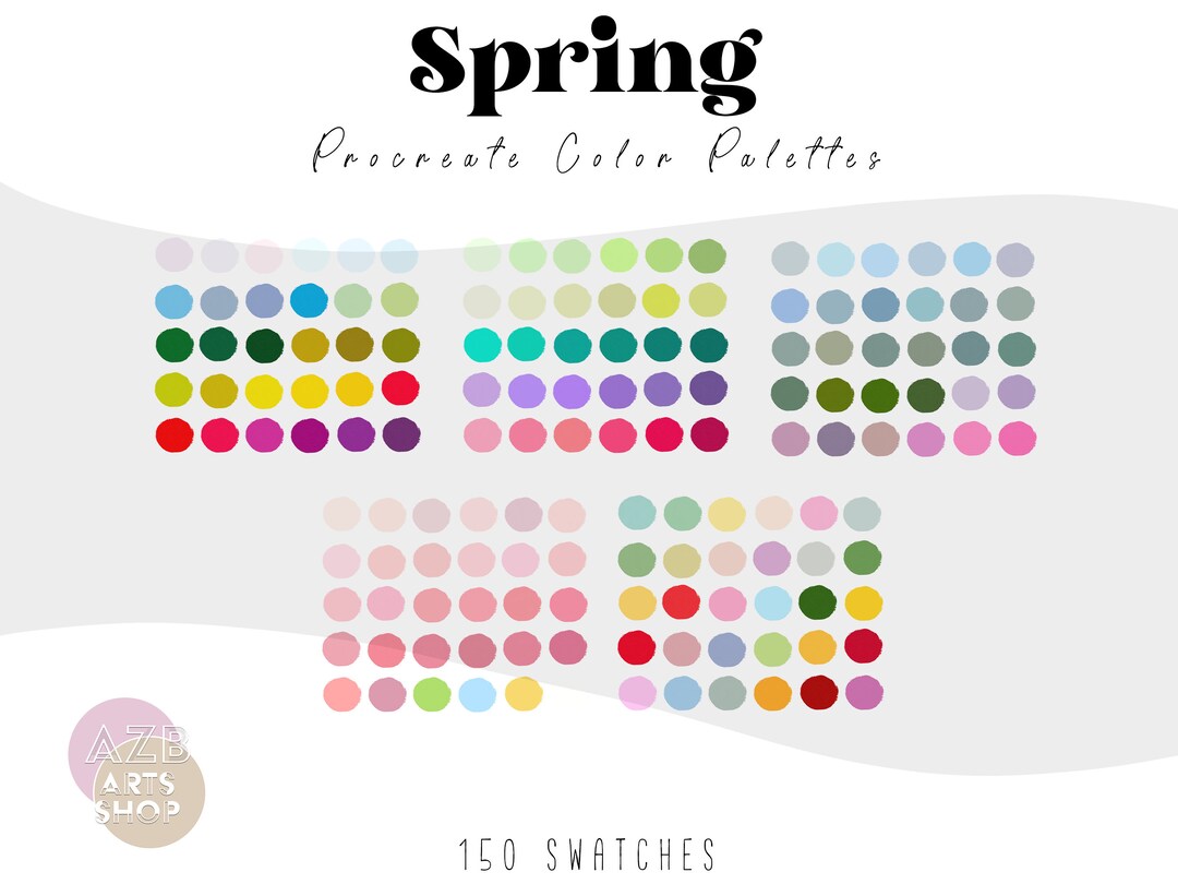 Spring Procreate Color Palette Bundle Cute Color Palette for - Etsy