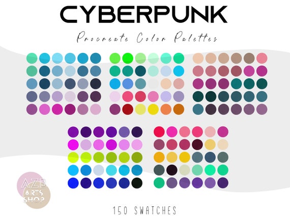 Cyberpunk Procreate Color Palette Bundle Color Palette for Procreate  Procreate Swatches iPad Art iPad Procreate Digital Download -  Finland