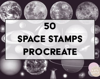 Space Procreate Stamps | 50 Procreate Stamps | Procreate | Stamps | Space Stamps | Space Procreate | Digital Brushes | Digital Stamps