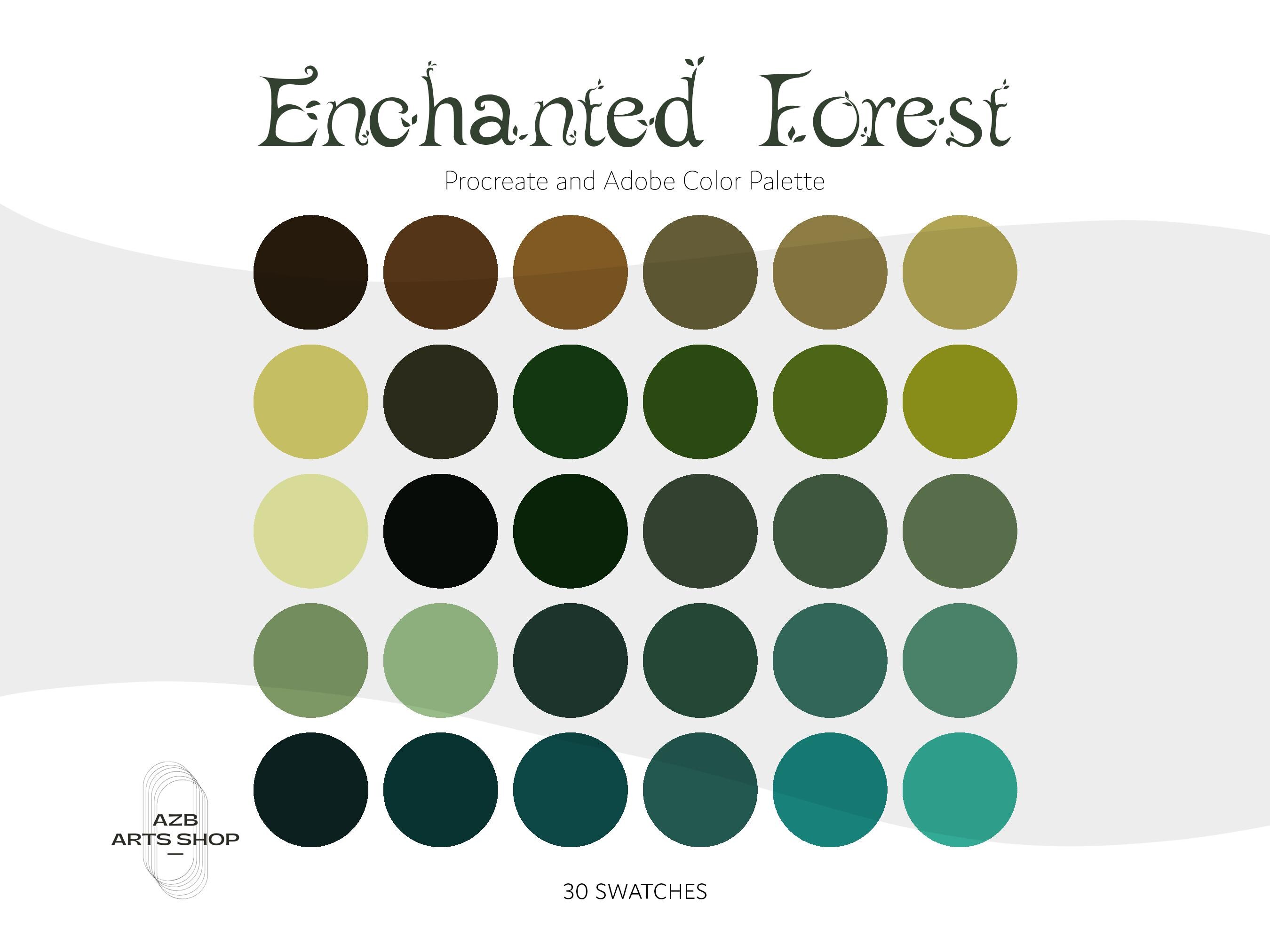 Mystical Witchy Procreate Adobe Color Palette Bundle, Procreate ...