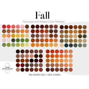 Fall Autumn Warm Procreate & Adobe Color Palette Bundle | Procreate Swatches + Adobe .ase Files + Hex Codes | iPad Art Digital Download