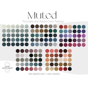 Muted Soft Neutral Earthy Procreate & Adobe Color Palette Bundle | Procreate Swatches + Adobe .ase Files + Hex Codes | Art Digital Download
