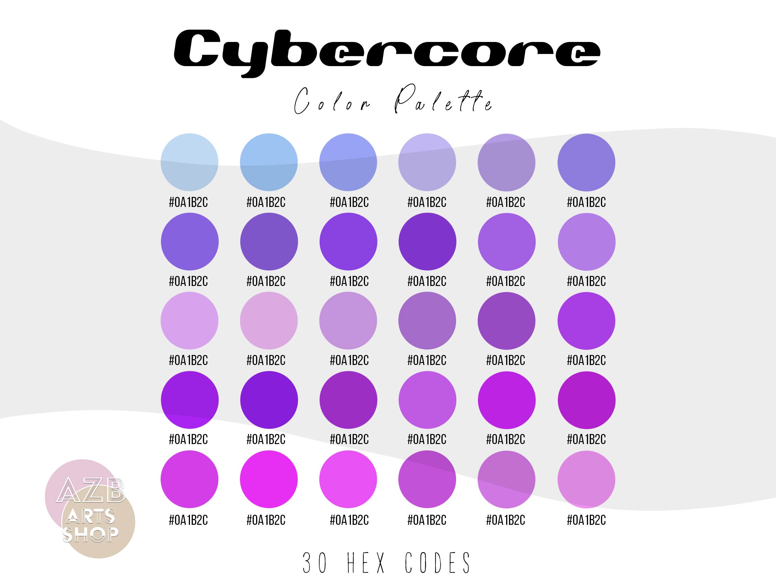 Cybercore Procreate Adobe Color Palette Color Palette for Etsy Canada