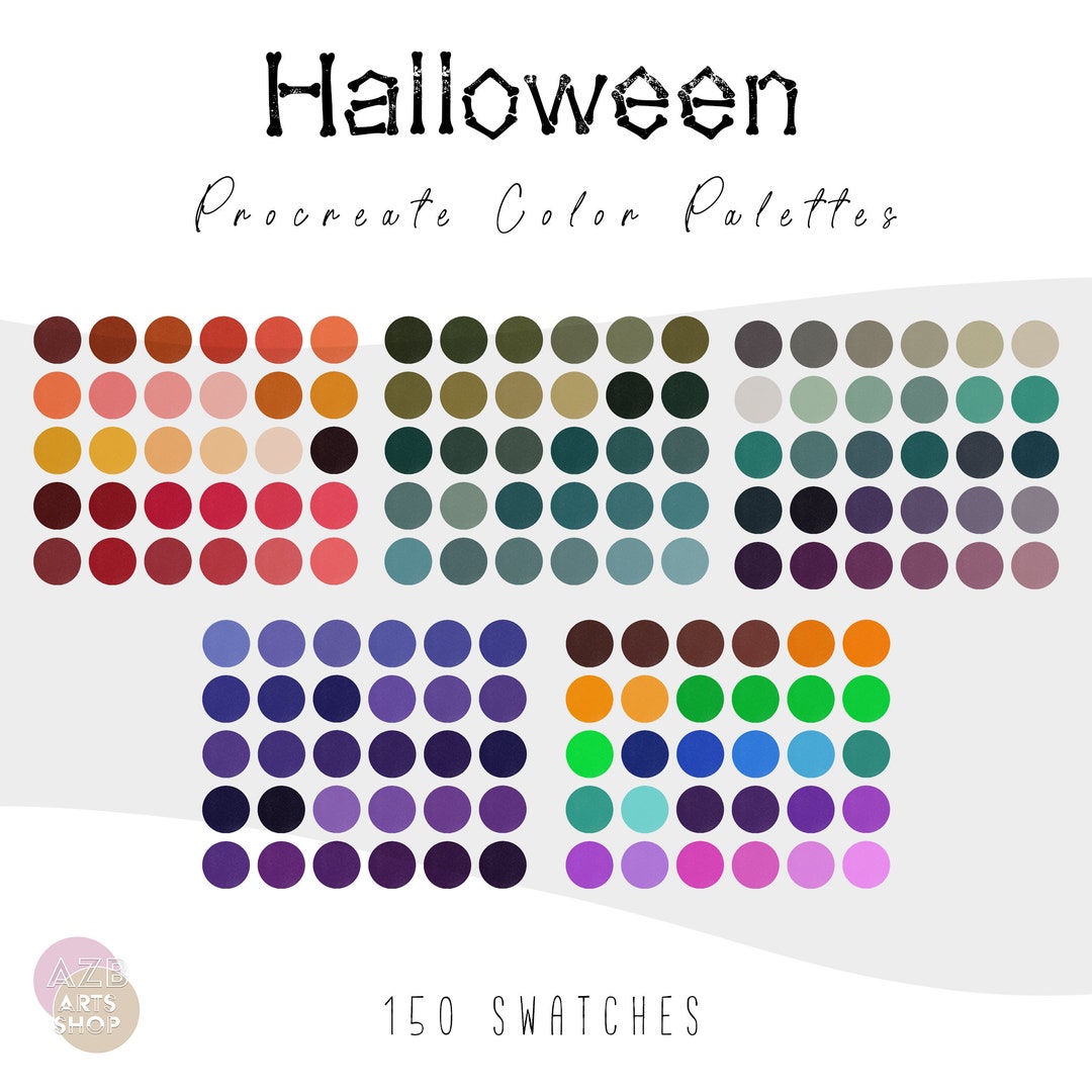 Halloween Procreate Color Palette Bundle Color Palette for - Etsy