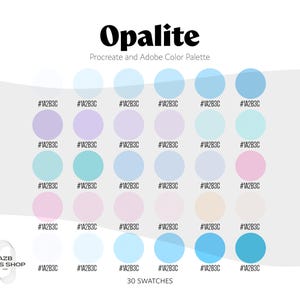 Opalite Swift Cute Procreate & Adobe Color Palette | Procreate Swatches ...