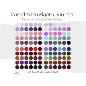 Pastel & Whimsigoth Mini Palette Sampler – 4 Digital Color Palettes for Procreate + Adobe | Test Before You Buy | ASE Files | Hex Codes