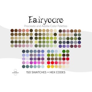 Fairycore Fairy Aesthetic Procreate & Adobe Color Palette Bundle | Procreate Swatches + .ase Files + Hex Codes | iPad Art Digital Download