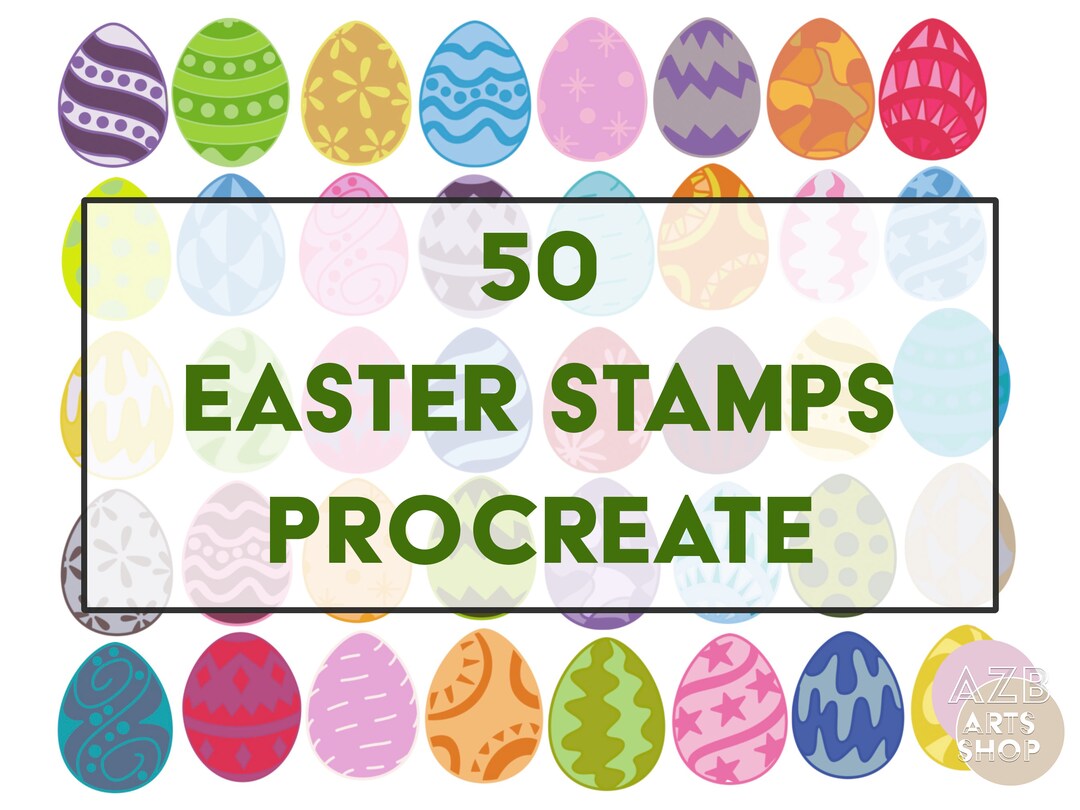 Easter Procreate Stamps 50 Procreate Stamps Procreate Etsy