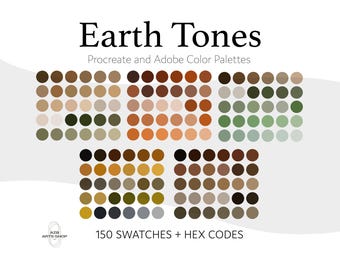 Earth Tones Earthy Nature Procreate & Adobe Color Palette Bundle | Procreate Swatches + .ase Files + Hex Codes | iPad Art Digital Download