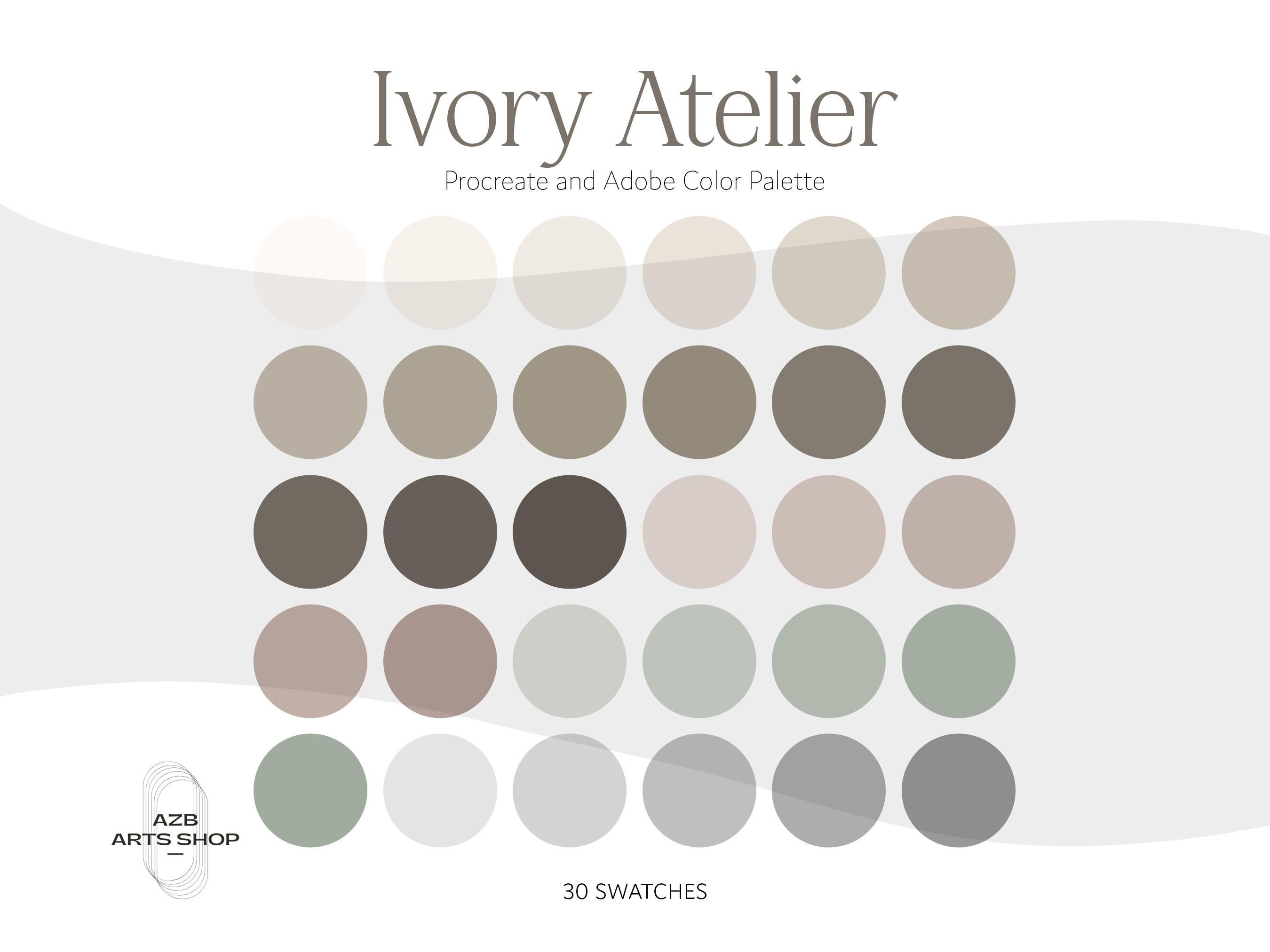 Elegant Muted Procreate + Adobe Color Palette Bundle, Swatches, Color ...