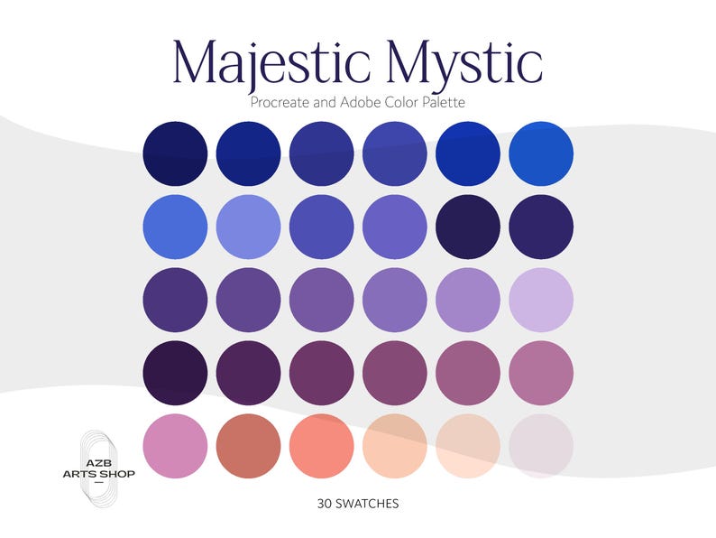 Mistical Color Code Mystical Witchy Procreate Adobe Color Palette Bundle, Procreate ...