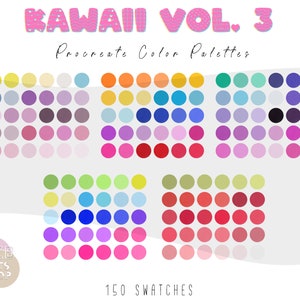 Kawaii Procreate Color Palette Bundle | Cute Color Palette for Procreate | Procreate Swatches | iPad Art | iPad Procreate | Digital Download