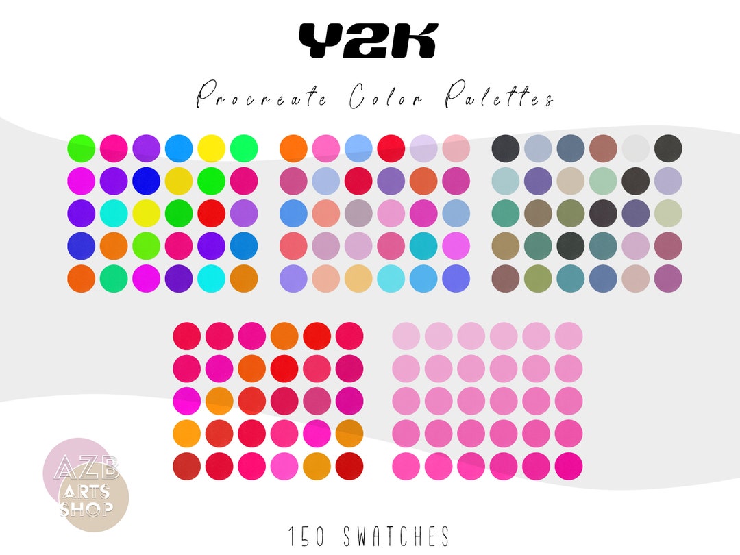 Y2K Procreate Color Palette Bundle Color Palette for - Etsy México