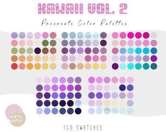Kawaii Procreate Color Palette Bundle | Cute Color Palette for Procreate | Procreate Swatches | iPad Art | iPad Procreate | Digital Download