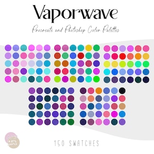 Vaporwave Procreate & Photoshop Color Palette Bundle | Procreate Swatches + Adobe .ase Files | iPad Art | iPad Procreate | Digital Download