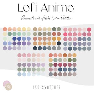 LoFi Anime Procreate & Photoshop Color Palette Bundle | Procreate Swatches + Adobe .ase Files | iPad Art | iPad Procreate | Digital Download