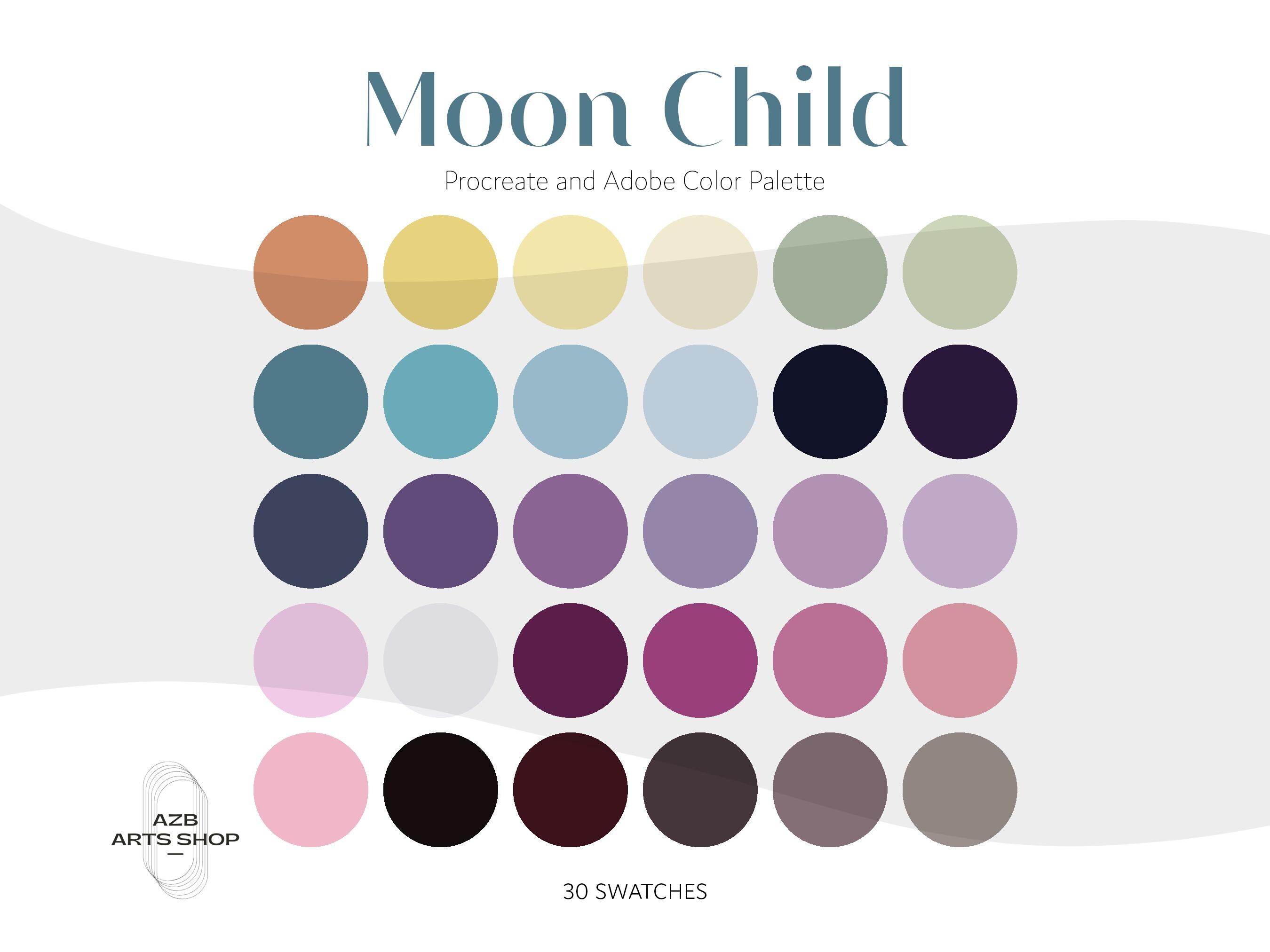 Mistical Color Code Mystical Witchy Procreate Adobe Color Palette Bundle, Procreate ...