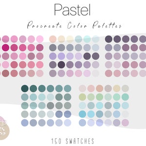 Pastel Cute Procreate Color Palette Bundle | Color Palette for ...