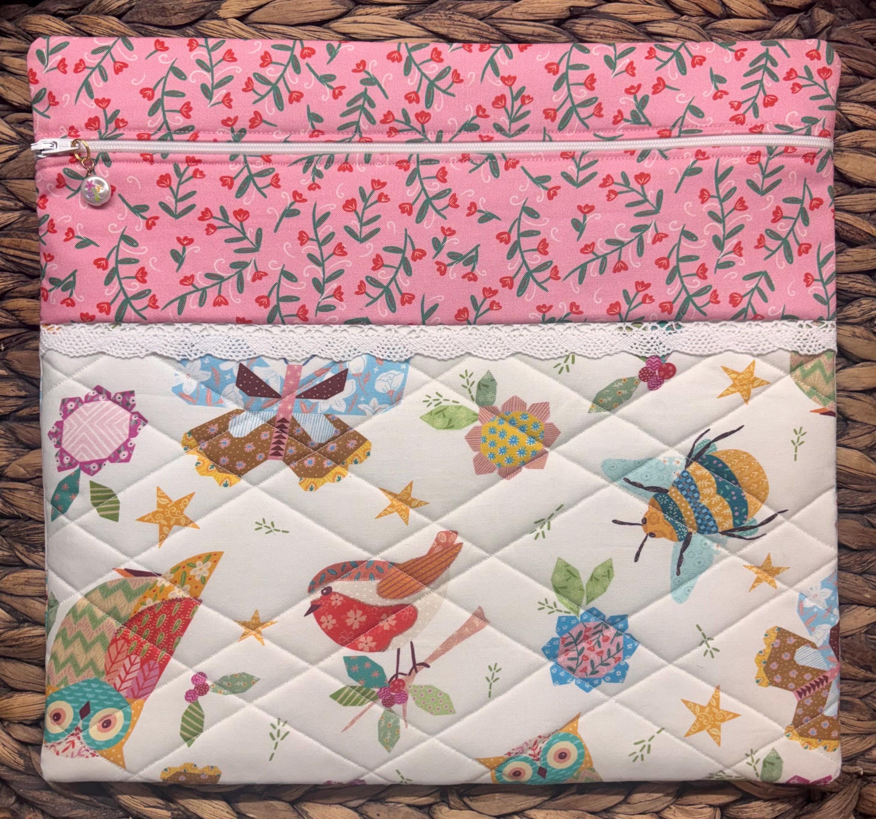 Bloom & Flutter Project Bag>quilted> Painted Pearl Zipper Pull 