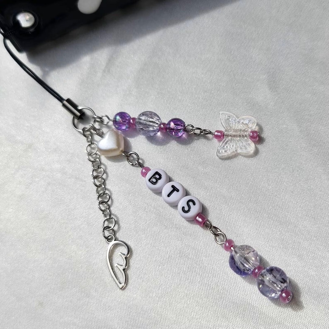 BTS Inspired Phone Charm | Keychain | Lightstick Charm, K-pop Gift - Etsy