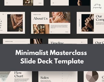 Cubierta de diapositivas de seminario web, plantilla de coaching, plantilla de clase magistral, cubierta de diapositivas de curso para entrenador de negocios, plantilla Canva de diseño minimalista