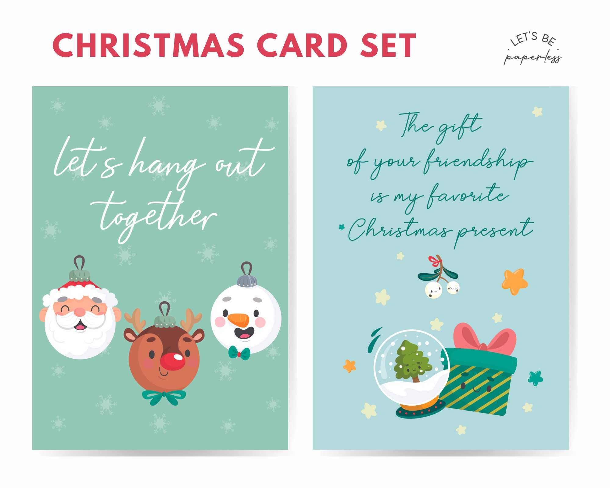 christmas-card-set-of-2-funny-holiday-cards-instant-download-xmas-cards-christmas-printables-etsy