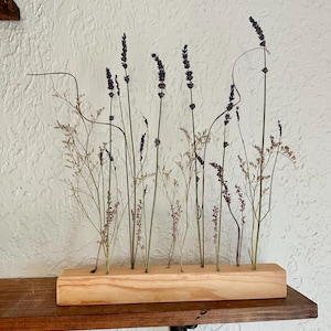 Wooden Flower Bar – Earthy Boho Shelf Decor