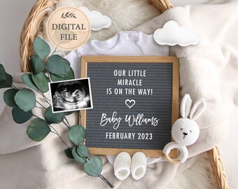 Editable Letterboard Pregnancy Announcement: Social Media Reveal (Digital Download)