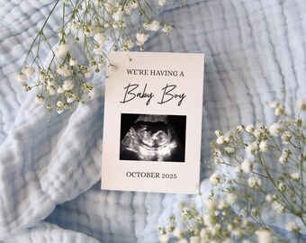 Baby Boy Pregnancy Announcement: Easter Social Media Reveal (Digital)