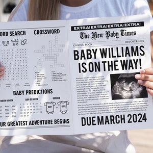 Newspaper pregnancy announcement