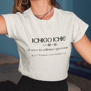 Ichigo Ichie Japans T-shirt met korte mouwen voor een vintage look