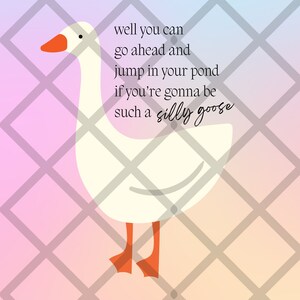 Silly Goose Poster Digital Download