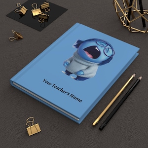 Bloc-notes Cadeaux pour enseignants, journal mat à couverture rigide pour un journal quotidien personnalisé - Impression personnalisée enveloppante, 150 pages lignées