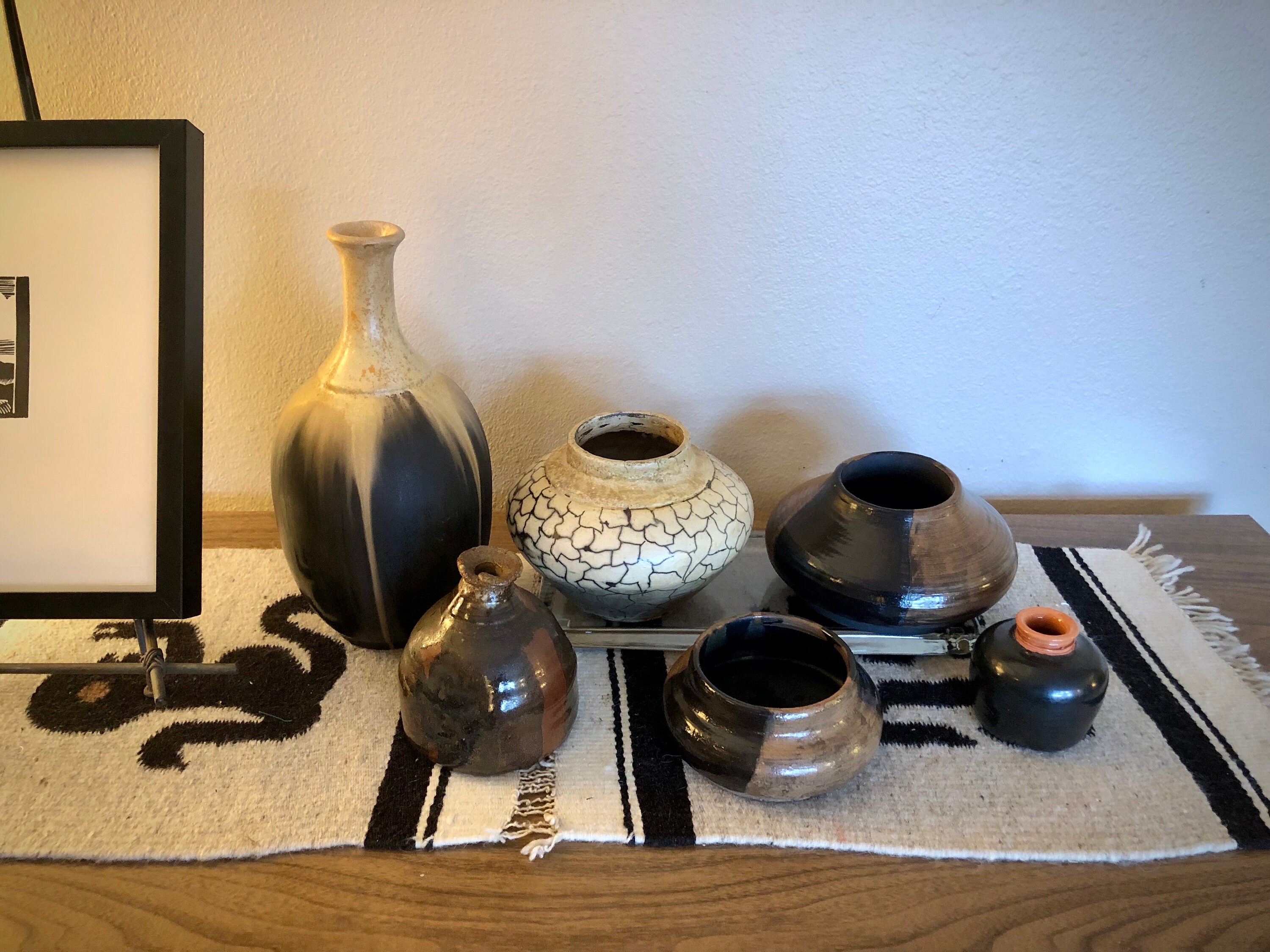 Studio Pottery Bud Vase Butterfly Artist Signature Etsy