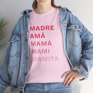 Madre, Ama, Mama, Mami, Mamita Tee - Perfect Mothers Day gift, cool mom tee, regalo para mama, Mothers Day gifts, Día de las madres tee